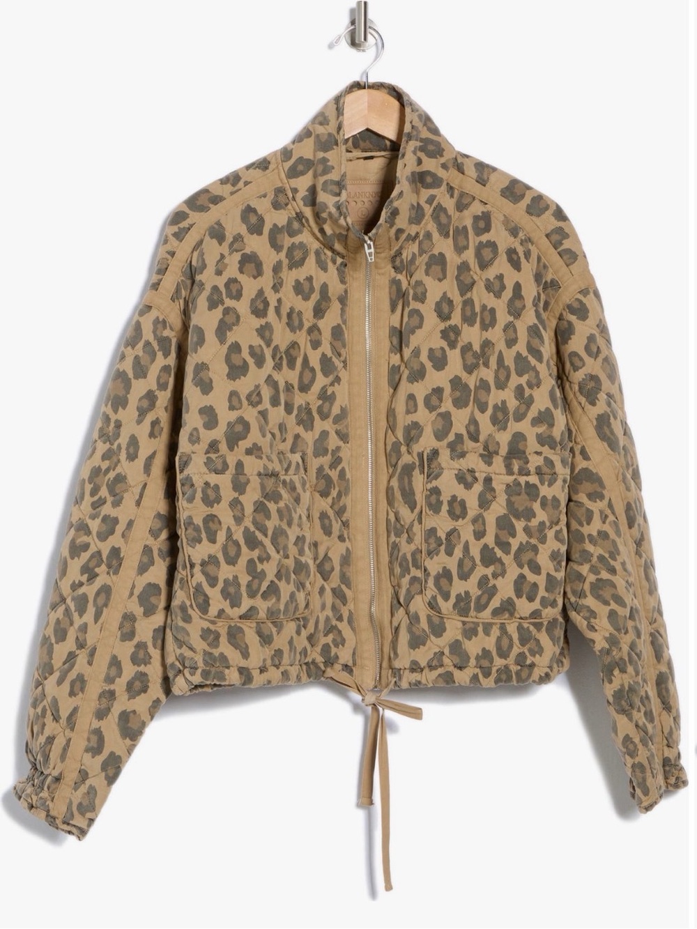 BlankNYC Leopard Print Quilted Jacket